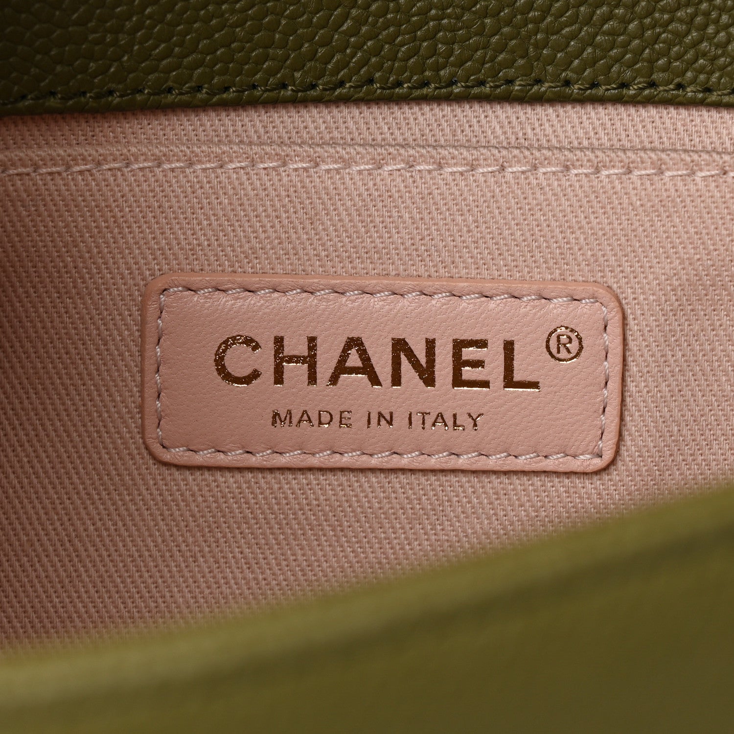 Chanel Caviar Quilted Medium Boy Flap Khaki 6 of 11