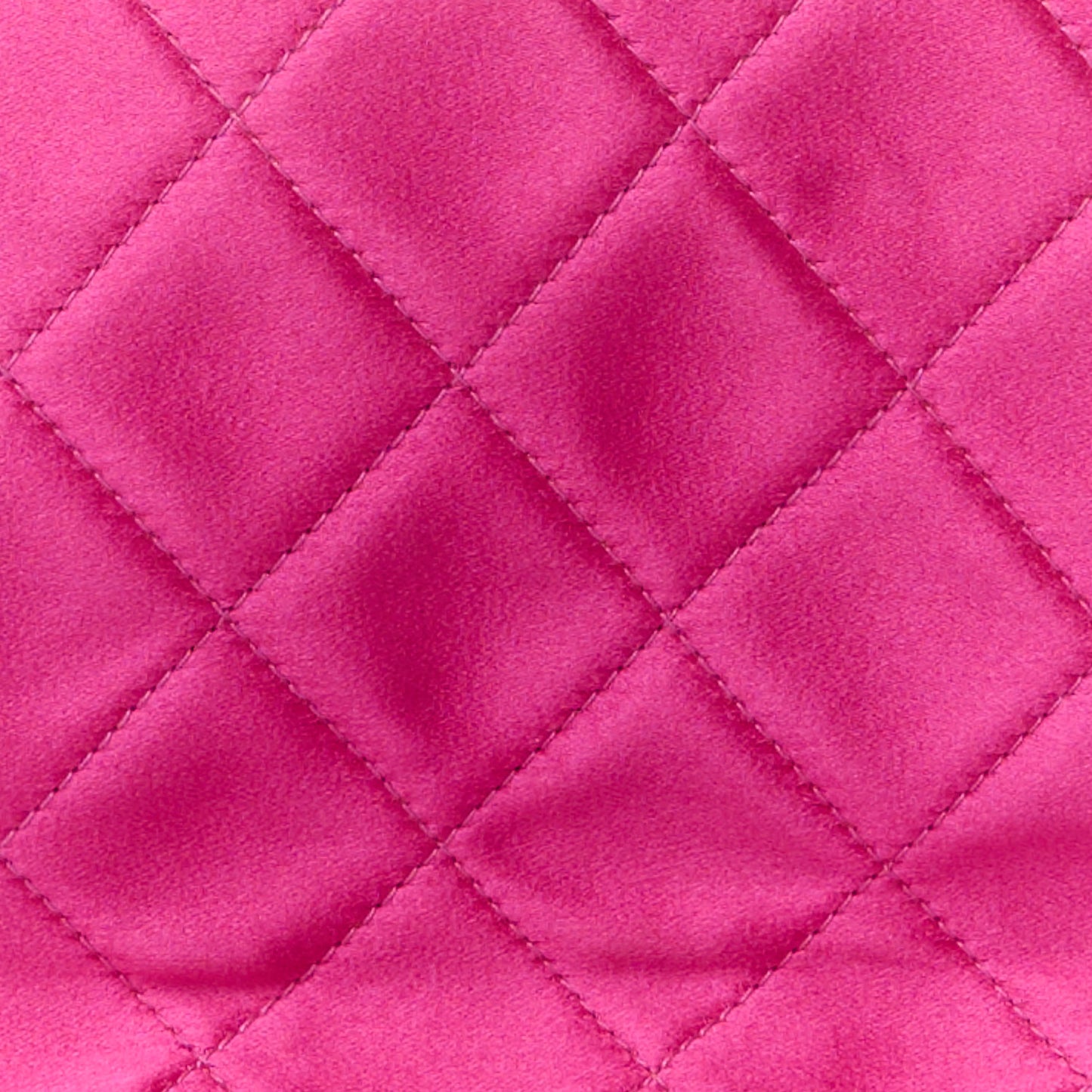 Satin Quilted Bar Frame Evening Bag Fuchsia