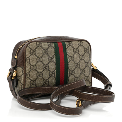 Gucci GG Supreme Monogram Web Mini Ophidia Shoulder Bag Brown 3 of 14