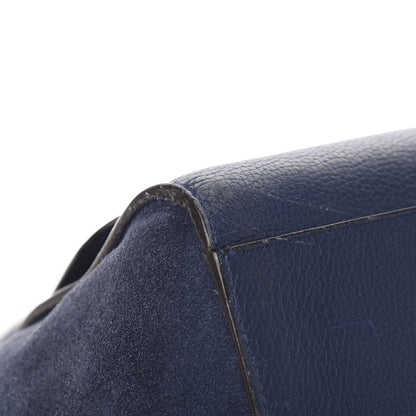Celine Drummed Calfskin Suede Large Trapeze Navy 10 of 14