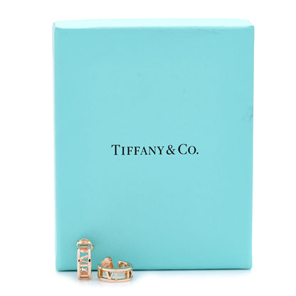 Tiffany 18K Rose Gold Mini Atlas Hoop Earrings 6 of 6