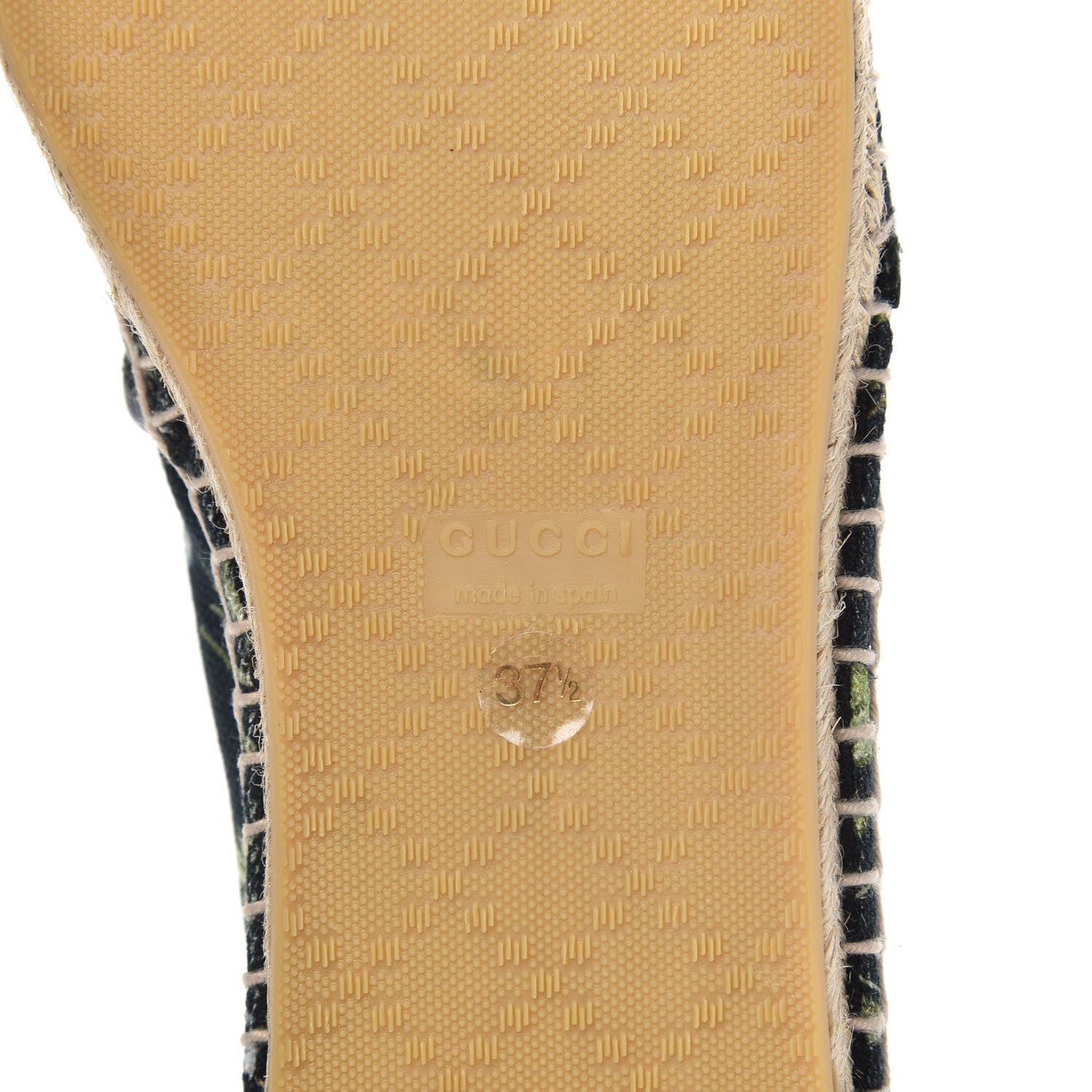 Gucci Canvas Flora Print Espadrilles 37.5 Black Multicolor 7 of 7