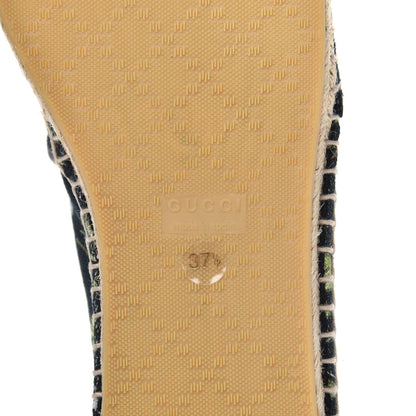 Gucci Canvas Flora Print Espadrilles 37.5 Black Multicolor 7 of 7