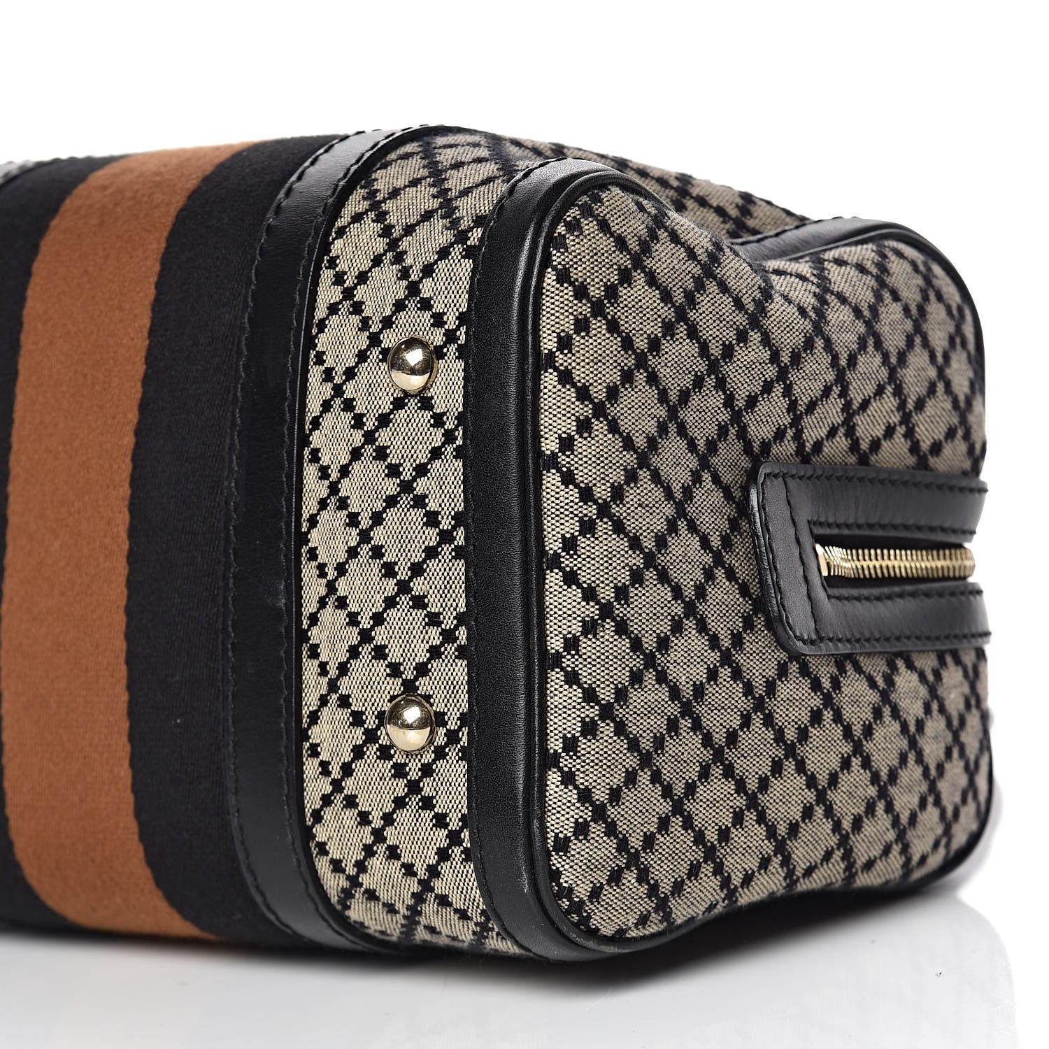 Gucci Diamante Vintage Web Small Boston Black 10 of 12
