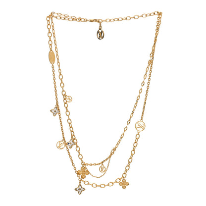 Louis Vuitton Metal Blooming Strass Necklace Gold 2 of 3