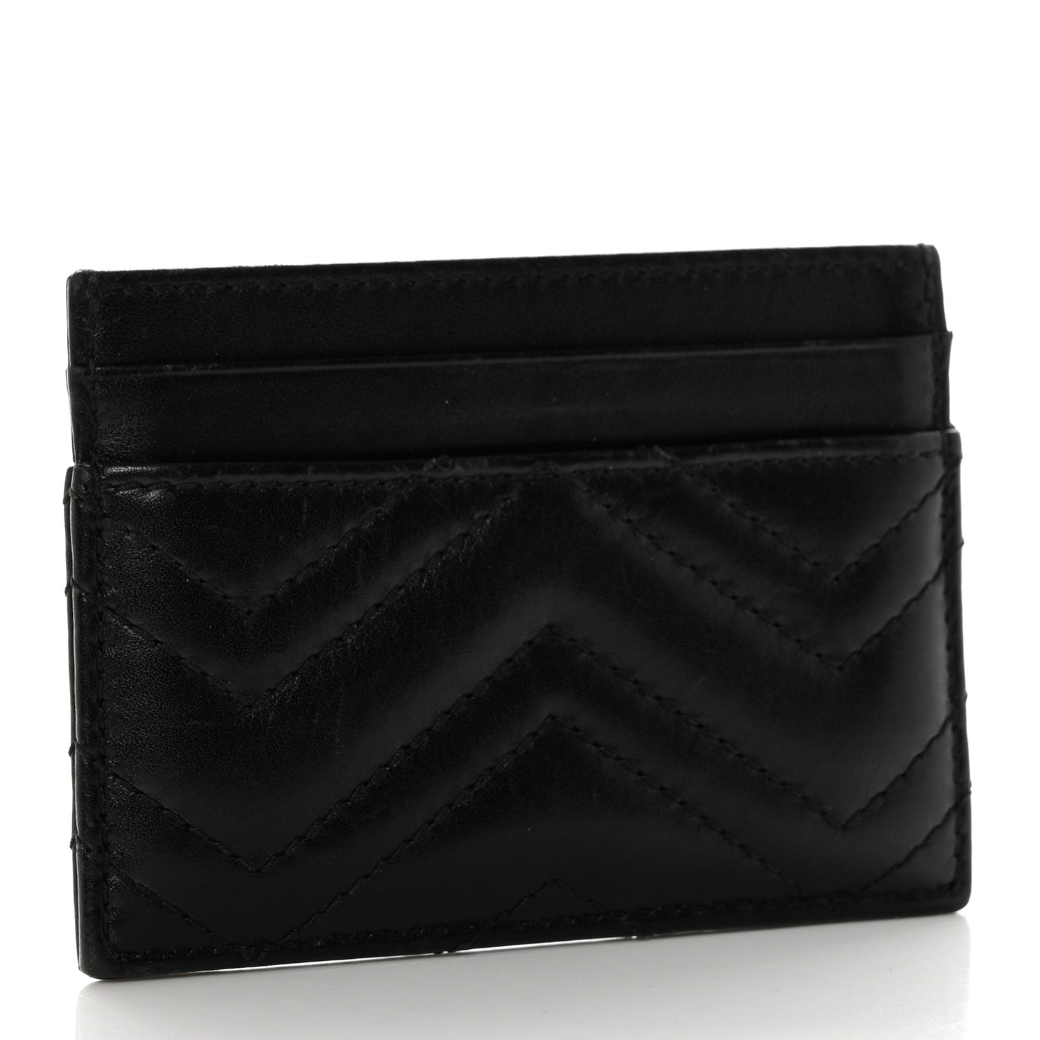 Gucci Calfskin Matelasse GG Marmont Card Holder Black 3 of 7