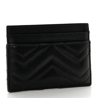 Gucci Calfskin Matelasse GG Marmont Card Holder Black 3 of 7