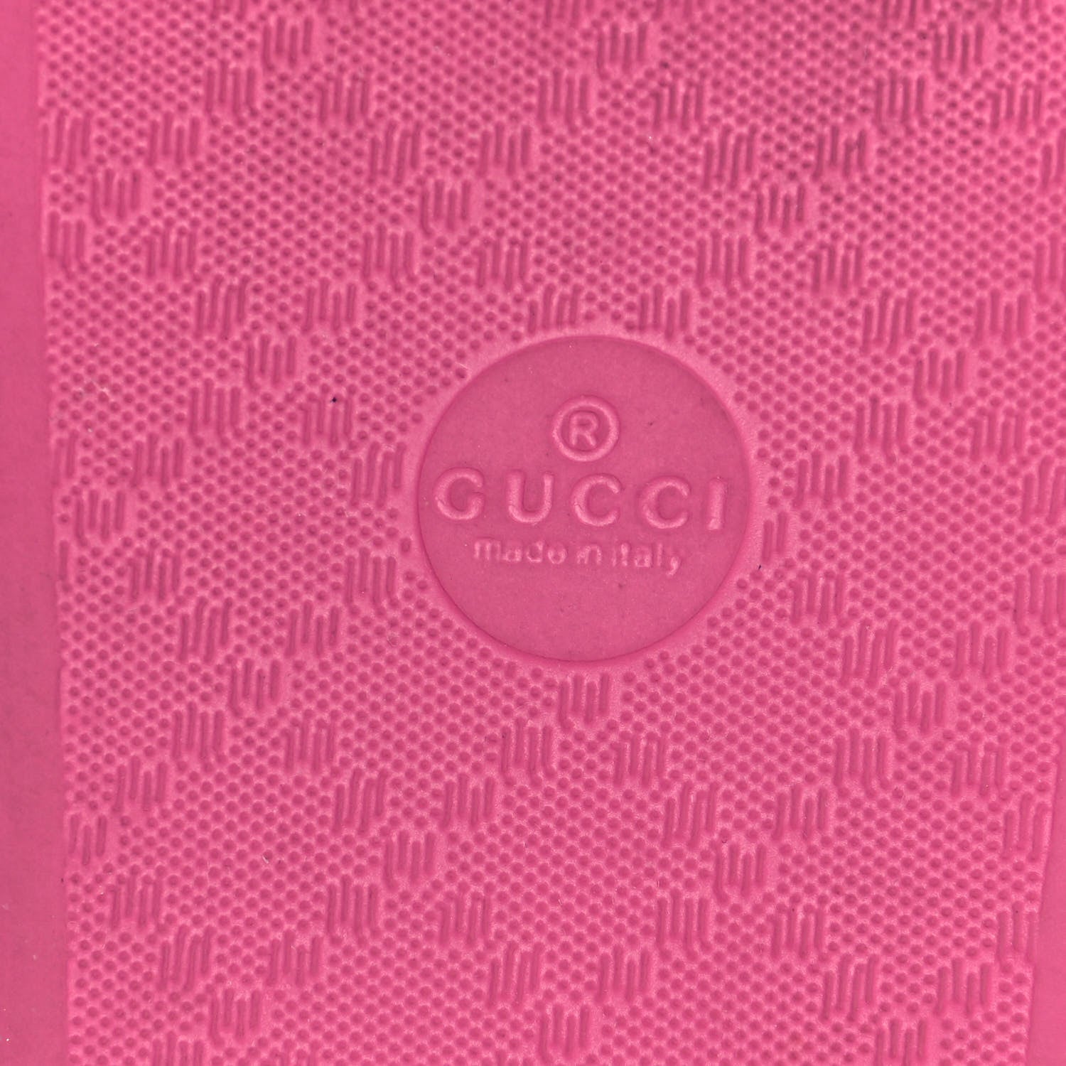 Gucci Rubber Womens Logo Slide Sandals 37 Fuchsia 6 of 8