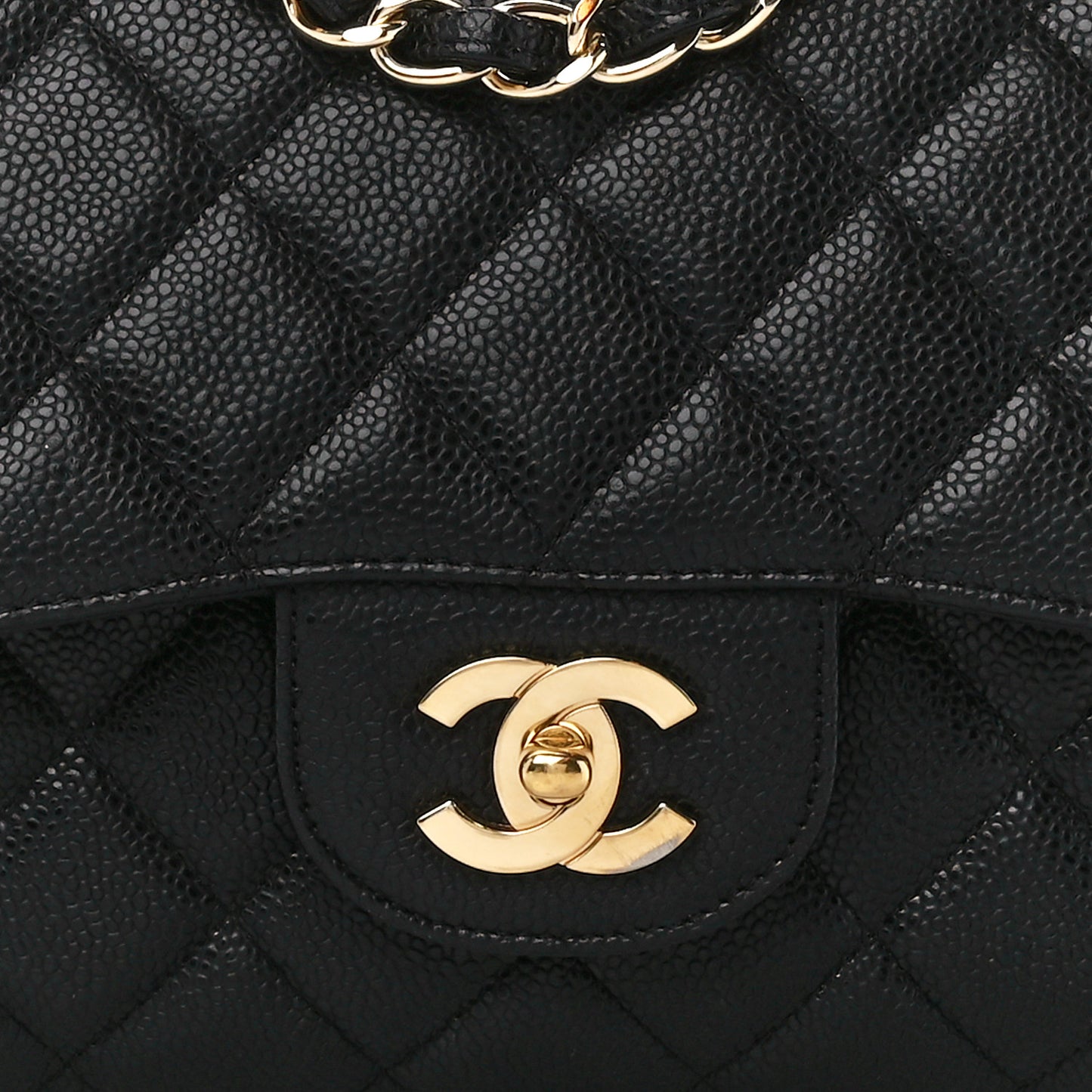 Caviar Quilted Jumbo Single Flap Black