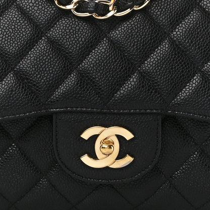Chanel Caviar Quilted Jumbo Single Flap Black 9 of 11