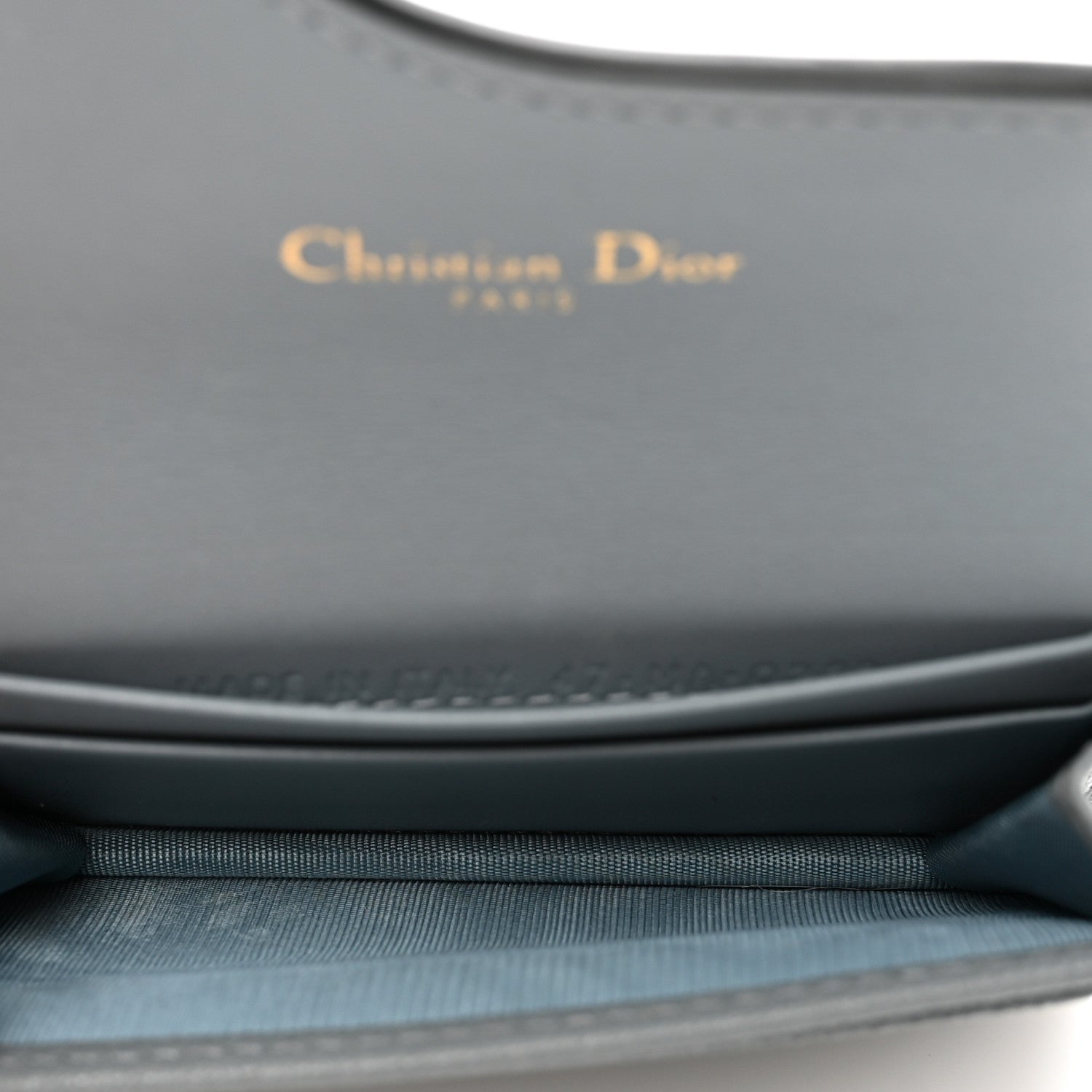 Christian Dior Goatskin Saddle Card Holder Sky Blue 5 of 7