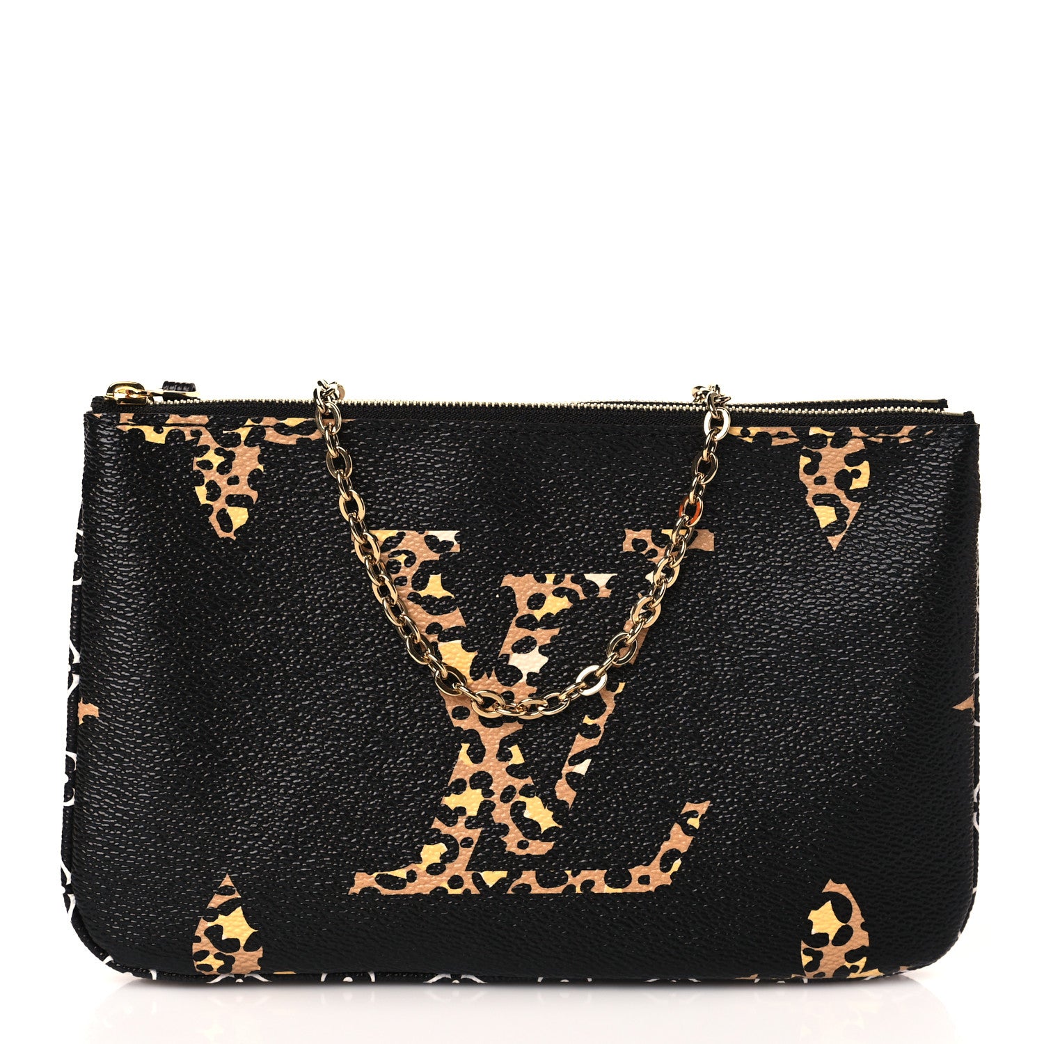 Louis Vuitton Monogram Giant Jungle Pochette Double Zip Black 1 of 11