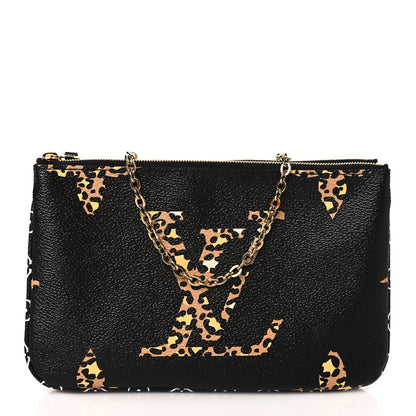 Louis Vuitton Monogram Giant Jungle Pochette Double Zip Black 1 of 11