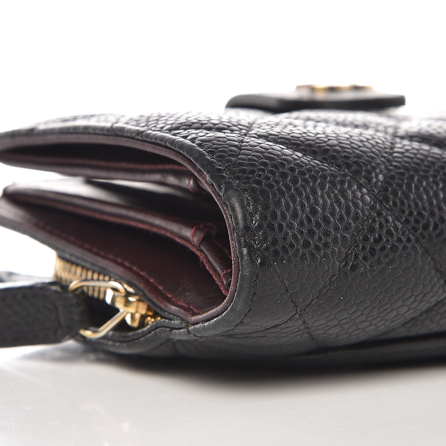 Chanel Caviar Quilted Zipped Pocket Wallet Black 13 of 15