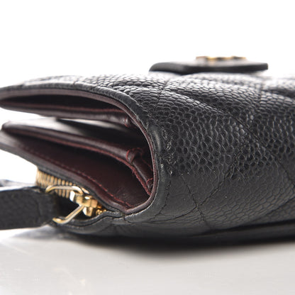 Chanel Caviar Quilted Zipped Pocket Wallet Black 13 of 15
