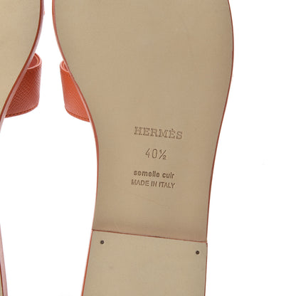 Hermes Epsom Oran Sandals 40.5 Orange Poppy 6 of 9