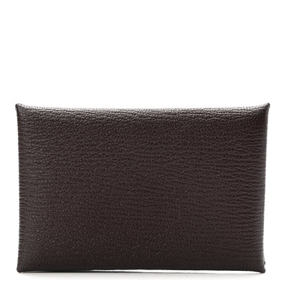 Hermes Chevre Mysore Verso Calvi Card Case Rouge Sellier Bleu Electrique 1 of 8