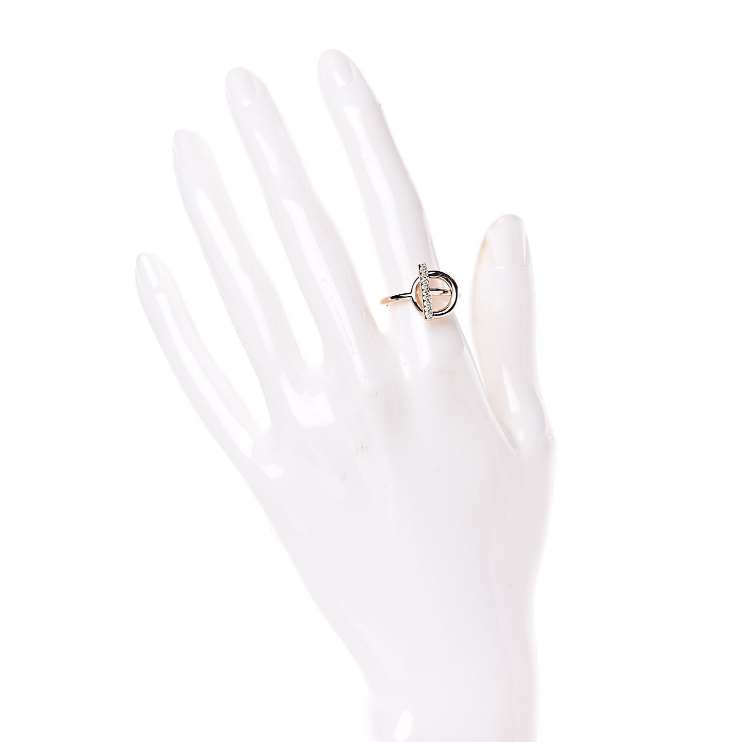 18K Rose Gold Diamond PM Echappee Ring 52 6