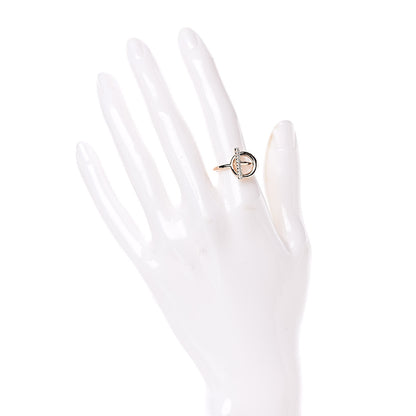 Hermes 18K Rose Gold Diamond PM Echappee Ring 52 6 2 of 7