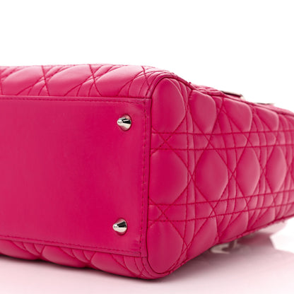Christian Dior Lambskin Cannage Medium Lady Dior Pink 9 of 9