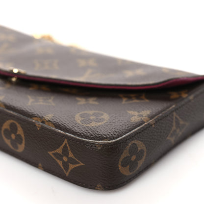 Louis Vuitton Monogram Pochette Felicie Chain Wallet Fuchsia 9 of 11
