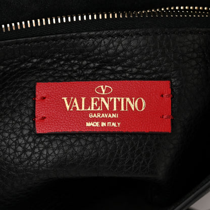 Valentino Garavani Pebbled Calfskin Rockstud Side Slip Crossbody Black 6 of 9