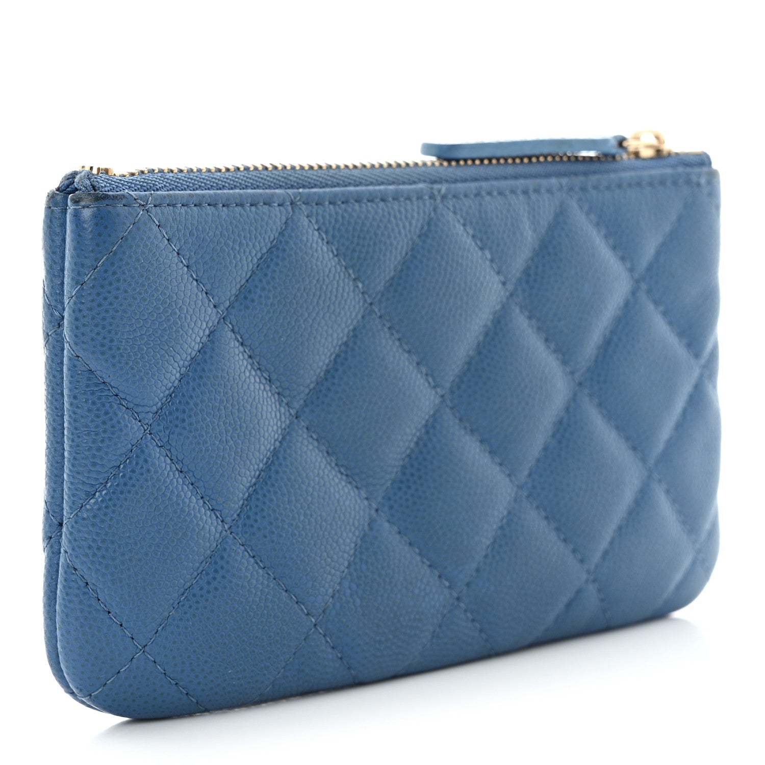 Chanel Caviar Quilted Small Pouch Blue 3 of 11