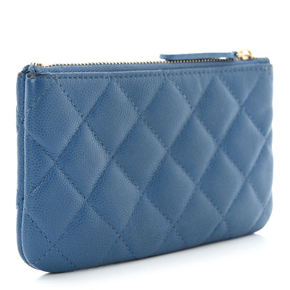 Chanel Caviar Quilted Small Pouch Blue 3 of 11