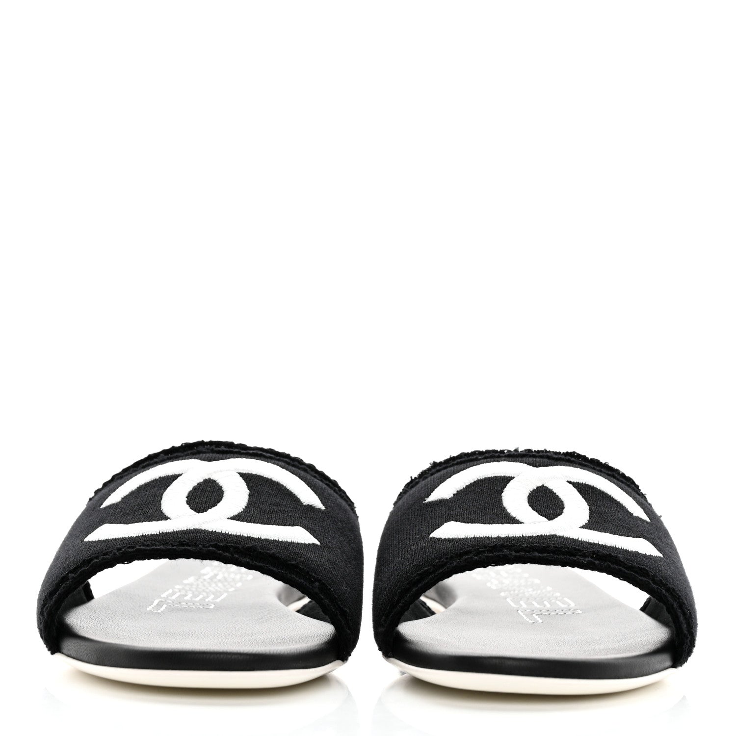 Chanel Jersey Knit CC Mules 39 Black 2 of 9