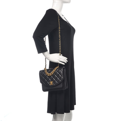Chanel Calfskin Caviar Quilted Chain Handle Flap Black 2 of 12