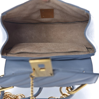 Chloe Calfskin Quilted Mini Drew Bijou Shoulder Bag Washed Blue 5 of 10