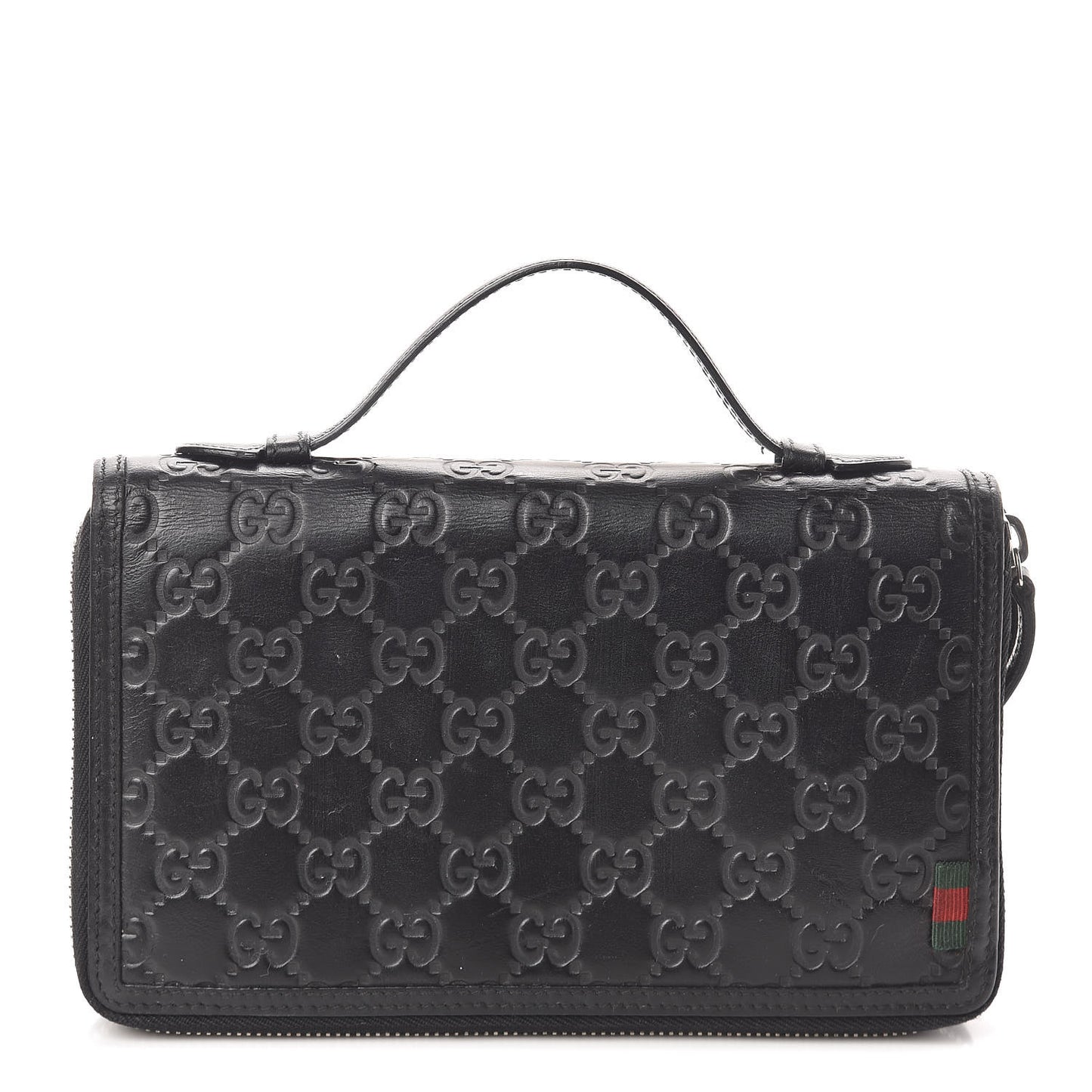 Guccissima Signature Travel Document Case Black