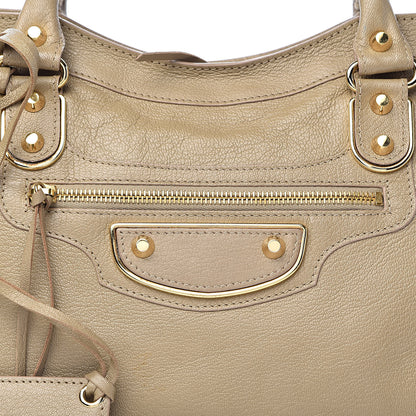 Balenciaga Chevre Gold Metallic Edge Hardware City Beige Latte 20 of 20