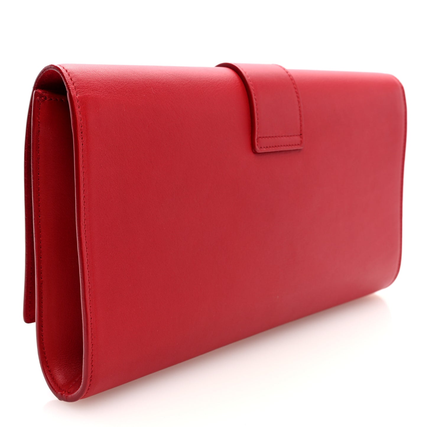 Calfskin Classic Y Ligne Clutch Red