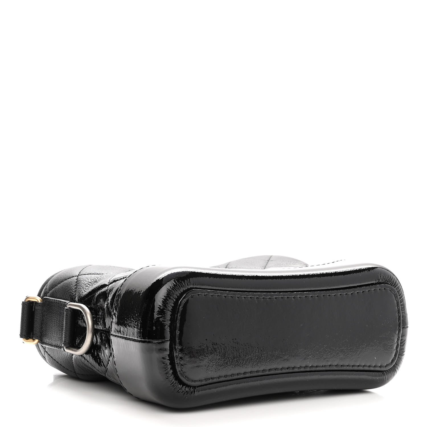 Chanel Patent Goatskin Quilted Small Gabrielle Hobo Black 4 of 11