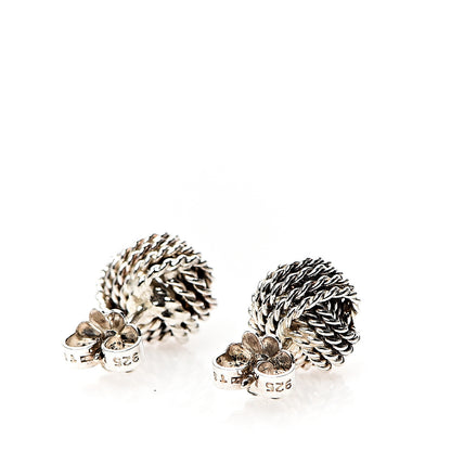 Tiffany Sterling Silver Twist Knot Earrings 3 of 5