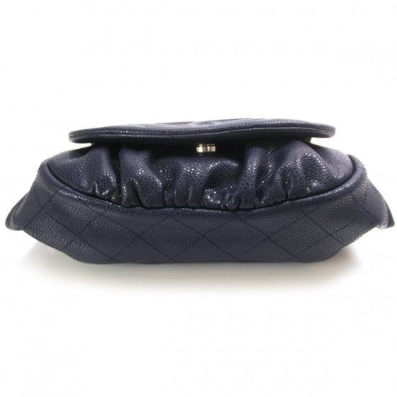 Chanel Caviar Half Moon Wallet On Chain Navy 4 of 11