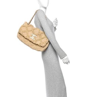 Chanel Tweed Nature Flap Dark Beige 2 of 10