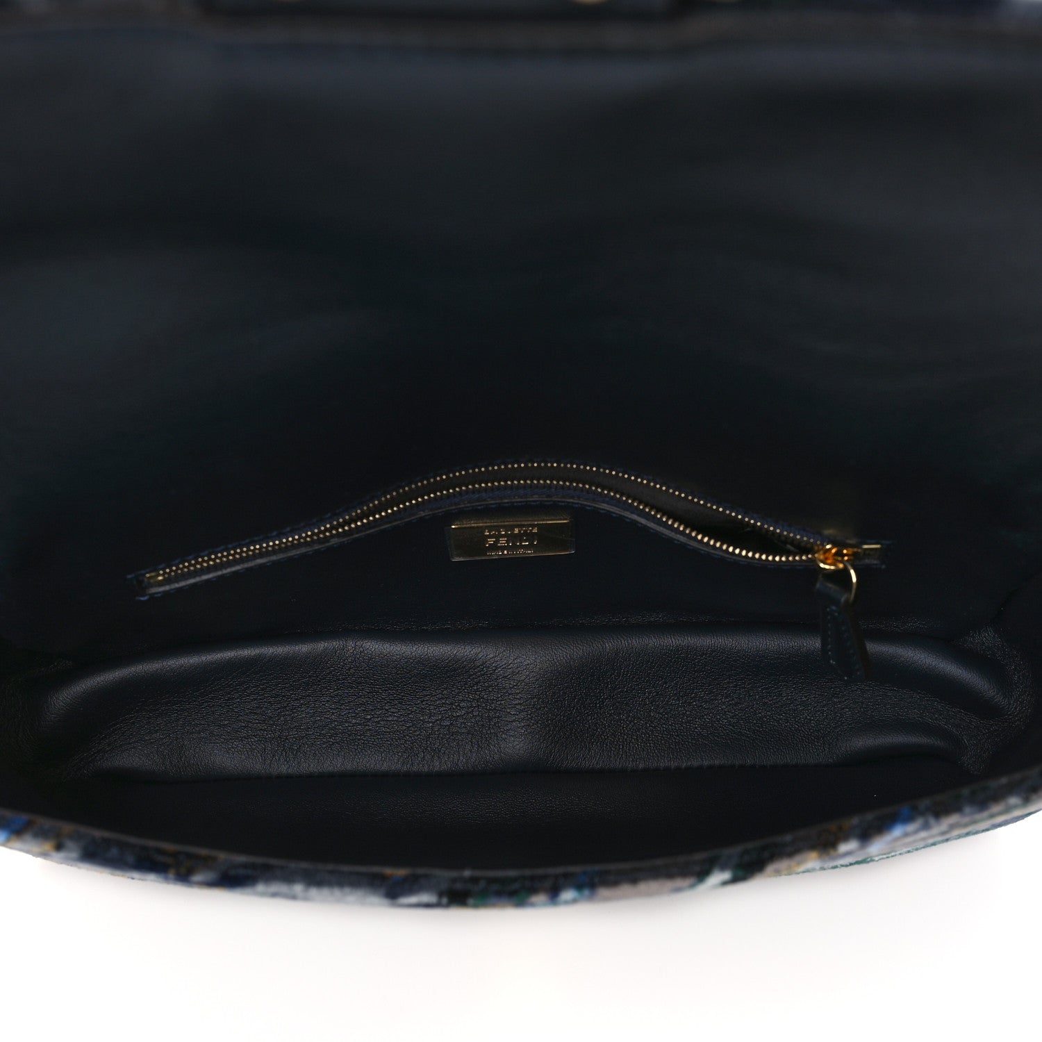 Fendi Velvet Tappetino Marble Baguette Bleu Multicolor 5 of 10