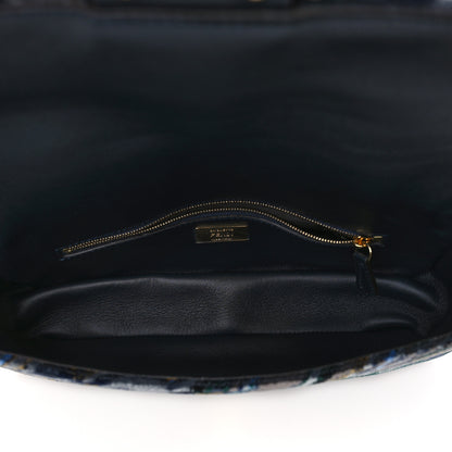 Fendi Velvet Tappetino Marble Baguette Bleu Multicolor 5 of 10