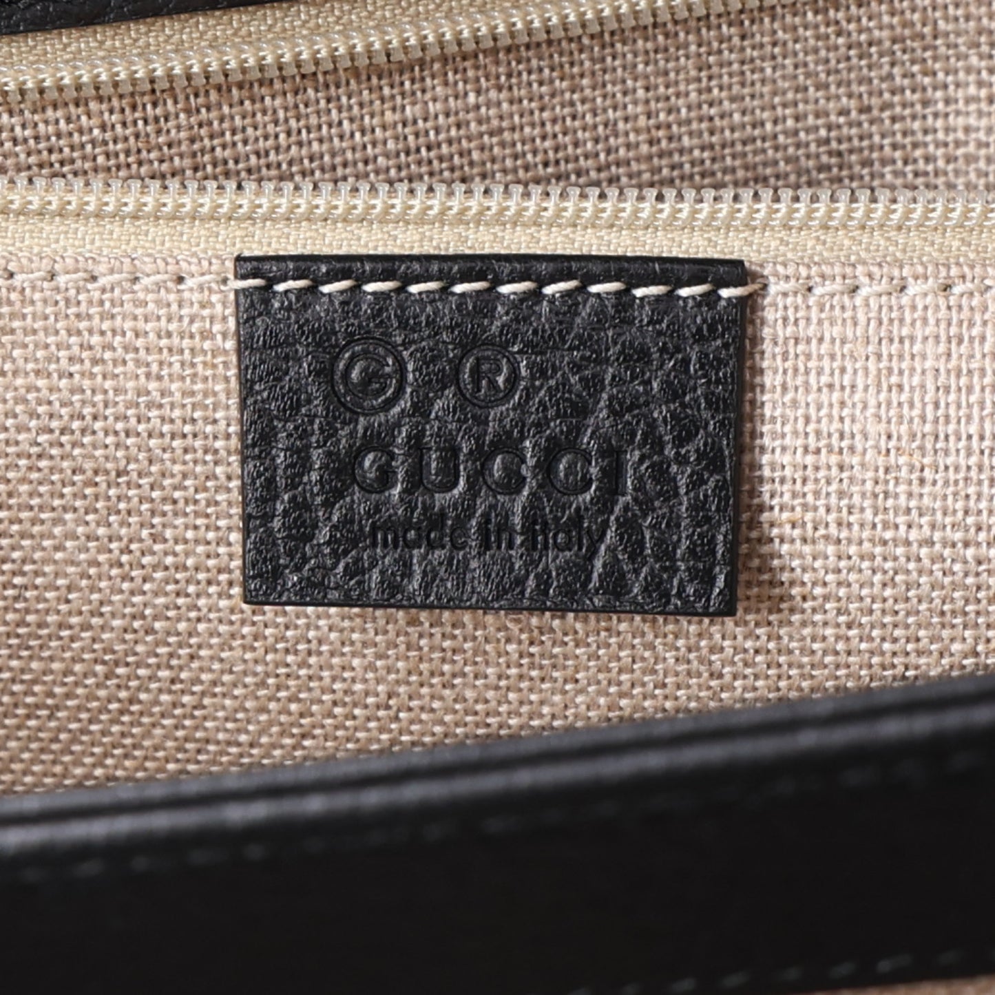 Dollar Calfskin Interlocking G Shoulder Bag Black