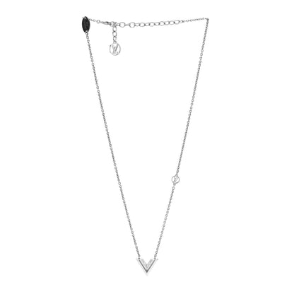 Louis Vuitton Metal Essential V Supple Necklace Silver 3 of 5