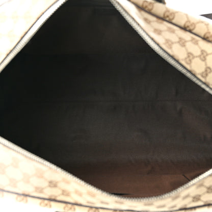 Gucci Monogram Dollar Calfskin Large Boston Duffle Bag Beige Ebony Testa di Moro Marrone Scuro 5 of 10