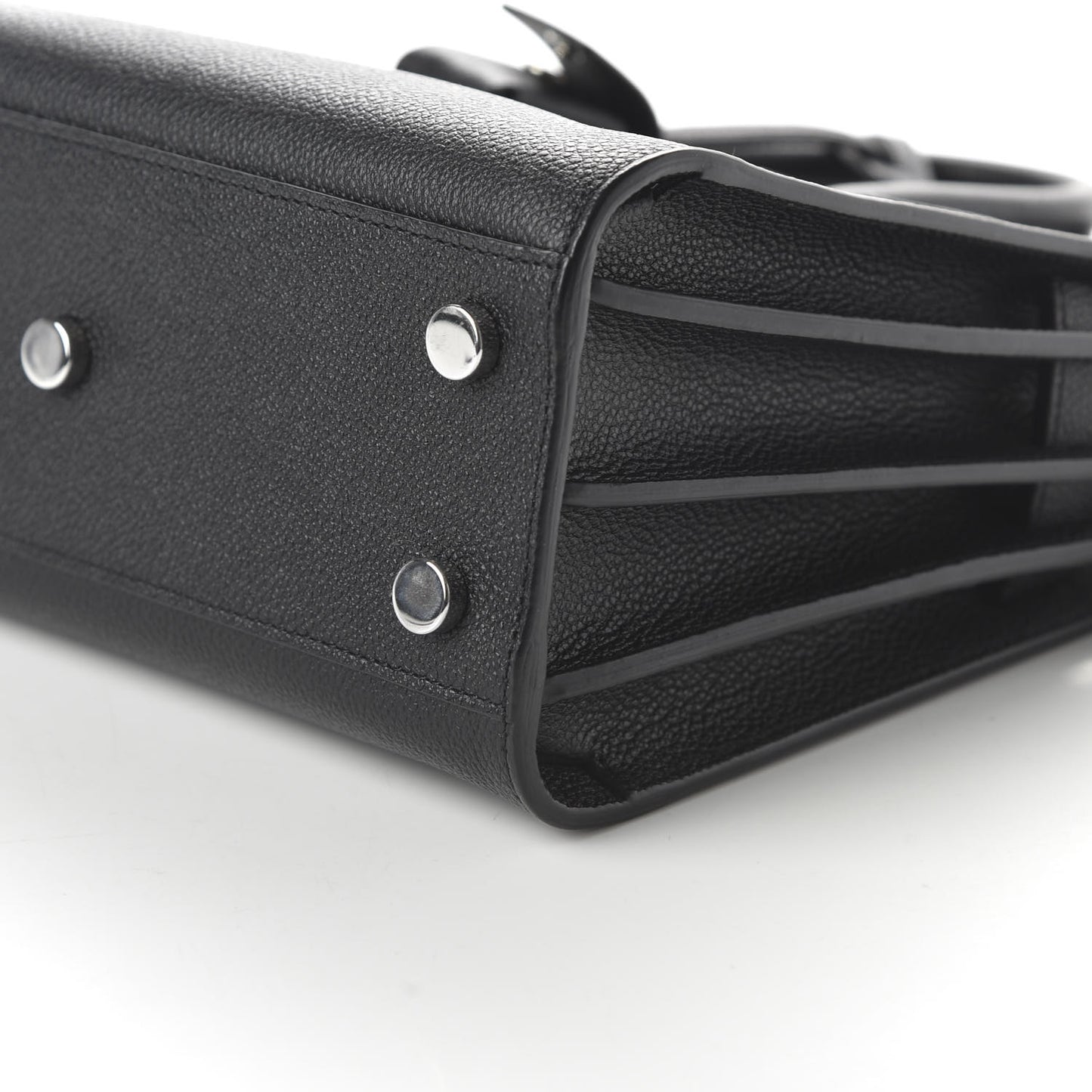 Grained Calfskin Nano Sac De Jour Black