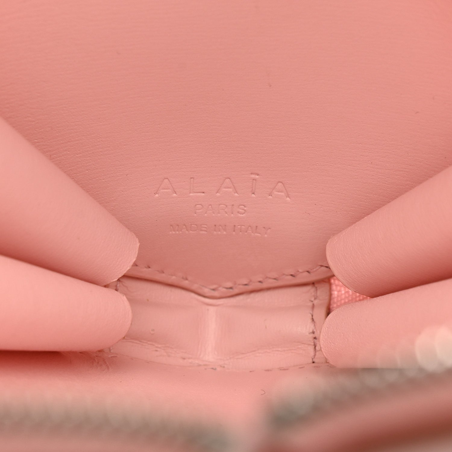 Alaia Calfskin Le Coeur Bag Pink 7 of 10