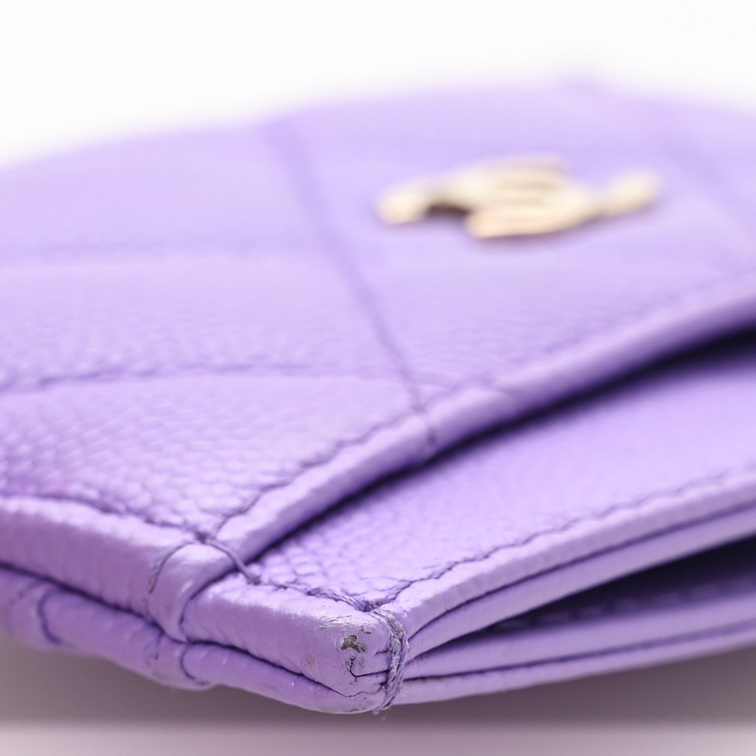 Chanel Caviar Quilted Card Holder Purple 8 of 8