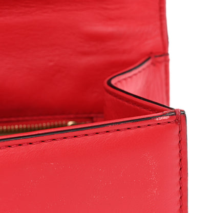 Valentino Garavani Vitello Medium Glam Lock Rockstud Flap Red 14 of 15