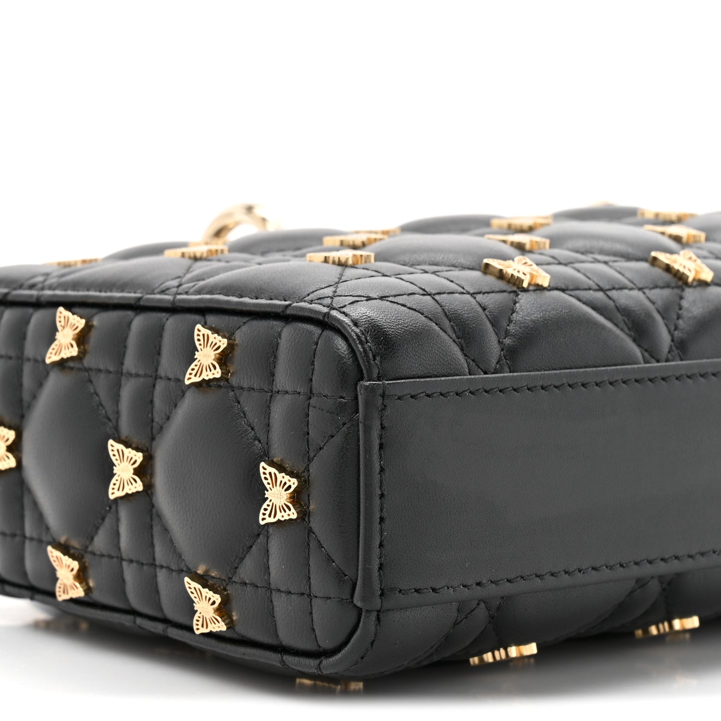 Lambskin Butterfly Cannage Lady D-Joy Black