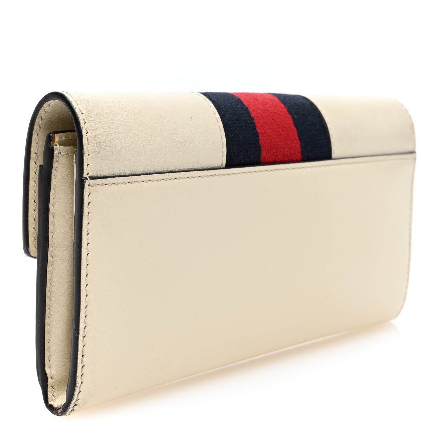 Calfskin Sylvie Continental Wallet White