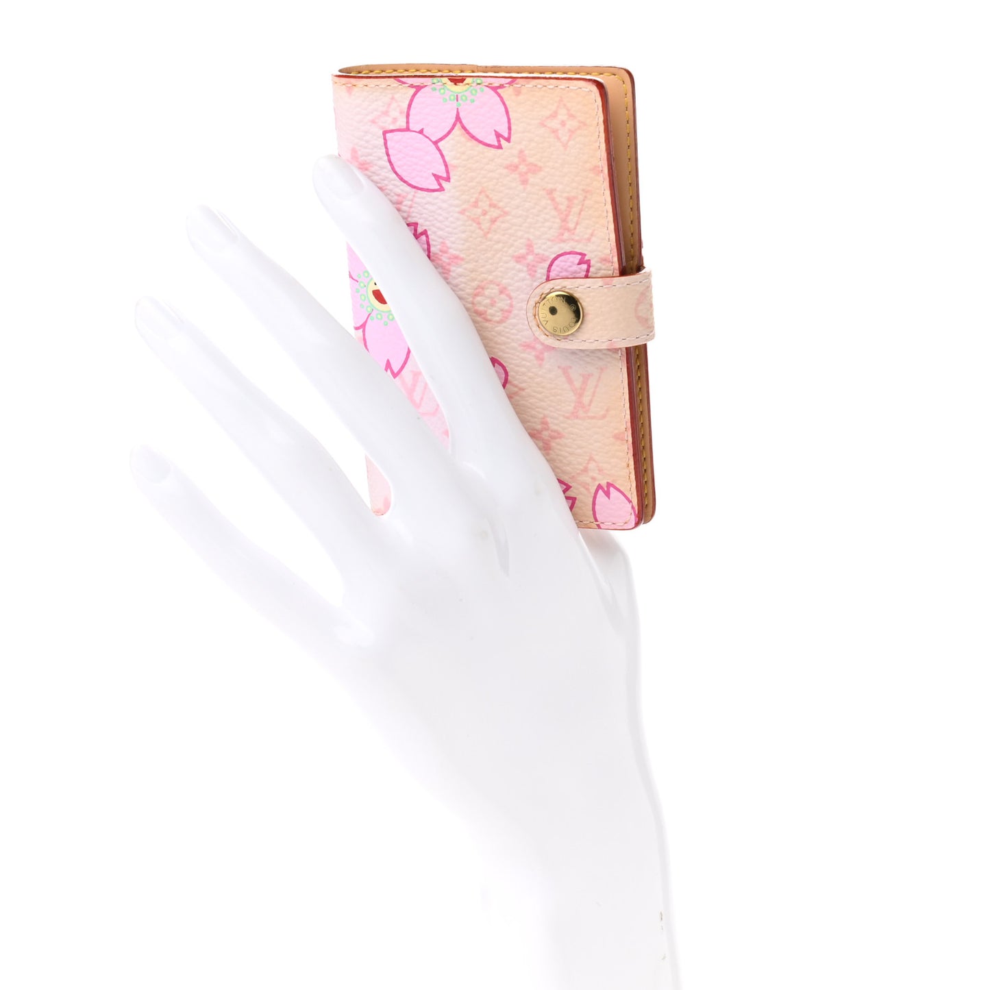 Monogram Cherry Blossom Carnet de Bal Mini Agenda Cover Pink